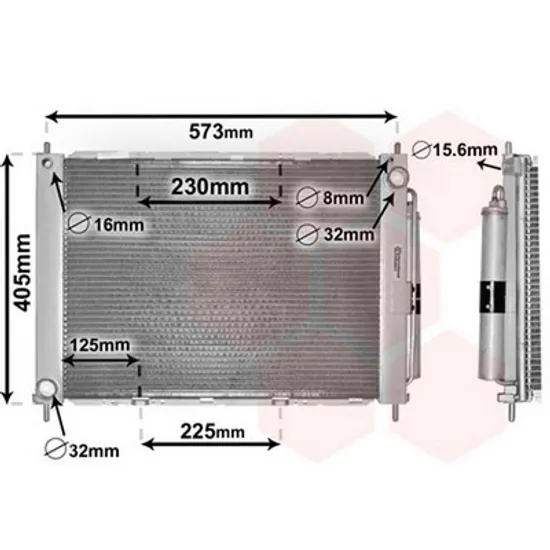 Radiator Motor RENAULT CLIO 3 2005->2014 Radiator apa si aer conditionat 1 4 - 1 6i - 16V DCi 51x38 Perioada 2005 2006 2007 2008 2009 2010 2011 2012