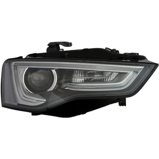 Far dreapta AUDI A5 8T3 2007->2017 perioada 2010 2011 2012 2013 2014 2015 2016 2017 de la an de fabricatie 2012, fara motor reglaj, fara unitate de control Xenon, Bi-Xenon, semnal alb, cu reglaj distanta iluminare automat, adaptiv,