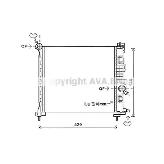 Radiator Motor OPEL MERIVA B 2010->2017 Radiator apa pentru 1,4i - 16V TURBO 47x42,8 A14NEL/T Perioada 2010 2011 2012 2013 2014 2015 2016 2017 2018 2019 2020
