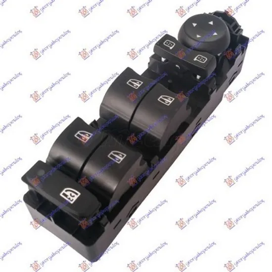 Buton Geamuri RENAULT MEGANE 3 2008->2015 Panou buton comanda geamuri 4 contacte 13 pini stanga Perioada 2009 2010 2011 2012 2013 2014