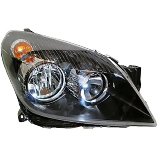 Far dreapta OPEL ASTRA H 2004->2014, ASTRA H GTC 2005->2010 perioada 2004 2005 2006 2007 2008 2009 2010 pana la an de fabricatie 02/2007, cu motor reglaj, semnal galben, cu reglaj electric, cu bec H7/H1