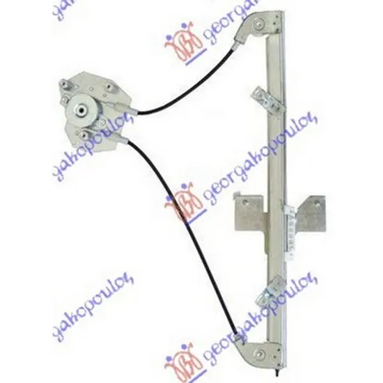 Macara Usa VW FOX 2003->2014 Macara usa fata pentru 3 usi reglaj electric fara motor stanga, Perioada 2003 2004 2005 2006 2007 2008 2009