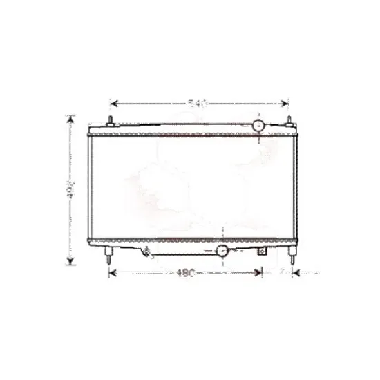 Radiator apa PEUGEOT 607 2000->2010 pentru 3.0 V6 24V, perioada 2000 2001 2002 2003 2004