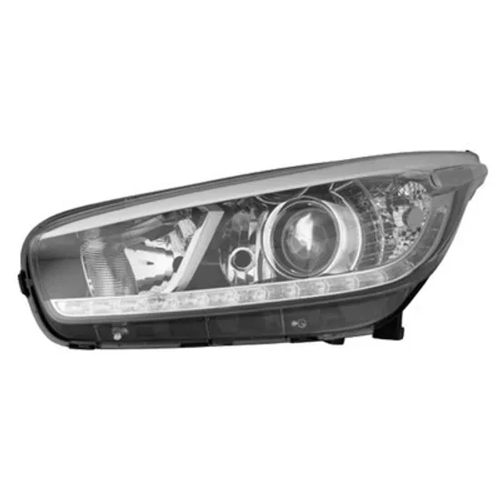 Faruri KIA CEED 2012->2018 Far pentru 5 usi reglaj electric negru cu daylight LED (E) (cu motor) (DEPO) stanga Perioada 2012 2013 2014 2015