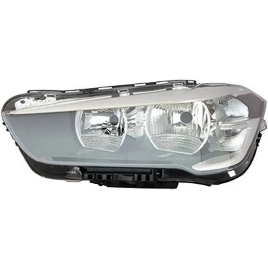 Far stanga BMW X1 F48 2014-> perioada 2015 2016 2017 2018 2019 2020 cu motor reglaj, semnal transparent, cu reglaj electric, cu bec H7/H7