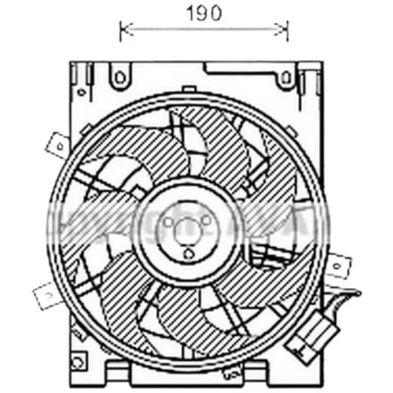 Ventilator motor OPEL ASTRA H GTC 2005->2010 1.8 92KW 125CP , pentru motor Z 18 XE perioada 2005 2006 2007 2008 2009 2010