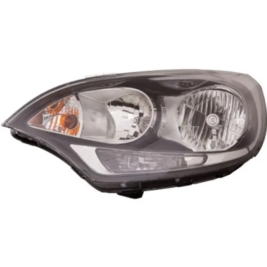 Far stanga KIA RIO 4 2011->2017 perioada 2011 2012 2013 2014 2015 2016 2017 cu motor reglaj, semnal galben transparent, cu reglaj electric, cu bec H1/H7