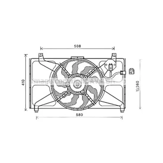 Ventilator Motor HYUNDAI ACCENT 3 SEDAN MC 2005->2012 Electroventilator radiator (benzina) M/A, Perioada 2005 2006 2007 2008 2009 2010 2011
