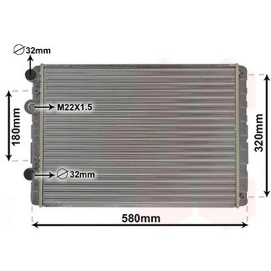 Radiator Motor VW POLO 6N2 1999->2001 Radiator apa pentru 1 4FSI - 1 7 - 1 9diesel 51x38 Perioada 1999 2000 2001