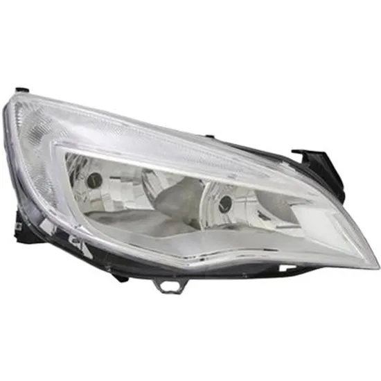 Far dreapta OPEL ASTRA J 2009->2015 perioada 2010 2011 2012 2013 2014 2015 pana la an de fabricatie 2013, cu motor reglaj, cromat, semnal transparent, cu reglaj electric, cu lumina de zi, cu bec H7/H7