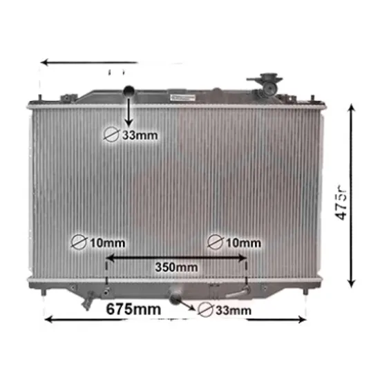 Radiator apa MAZDA CX-5 2011->2017 2.2 D AWD 129KW 175CP , pentru motor SHY4 perioada 2012 2013,2014,2015,2016 2017