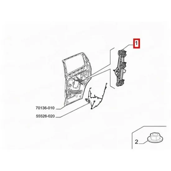Macara Usa ALFA ROMEO JUNIOR 2024-> Macara usa spate electrica (O) STANGA Perioada 2024 2025