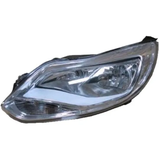 Far stanga FORD FOCUS 3 2010->2019 perioada 2010 2011 2012 2013 2014 2015 2016 2017 2018 pana la an de fabricatie 2015, fara motor reglaj, cromat, semnal transparent, cu reglaj electric, cu bec H7/H1