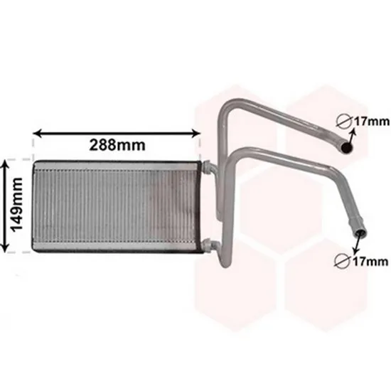 Radiator Incalzire TOYOTA LAND CRUISER PRADO J12 2002->2009 Calorifer (BR) (125x280x26) Perioada 2002 2003 2004 2005 2006 2007 2008 2009 2010