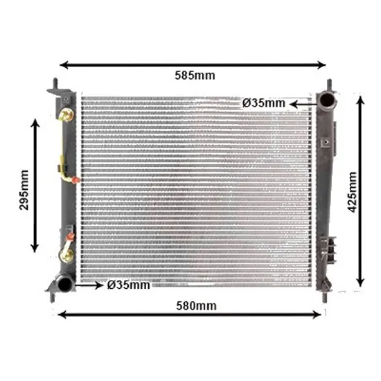 Radiator apa KIA SOUL 1 2009->2014 pentru 1.6 LPG, perioada 2009 2010 2011 2012 2013 2014