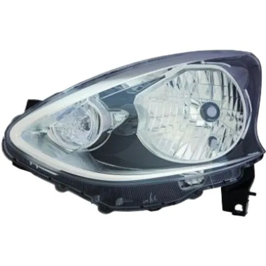 Far stanga NISSAN MICRA 4 2011->2015 perioada 2010 2011 2012 2013 2014 2015 de la an de fabricatie 08/2013, cu motor reglaj, semnal alb, cu reglaj electric, cu bec H4