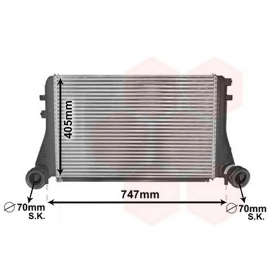 Intercooler VW TIGUAN 5N 2007->2018 Radiator intercooler 1.4 Tsi benzina - 2.0 Tdi diesel (615x405x32) Perioada 2007 2008 2009 2010 2011 2012 2013 2014 2015