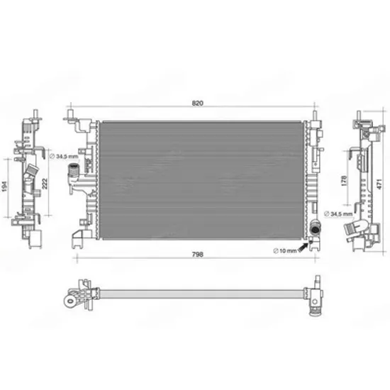 Radiator Motor DACIA LODGY 2012-> Radiator apa motor diesel manuala/automatic (685x388) Perioada 2012 2013 2014 2015 2016 2017