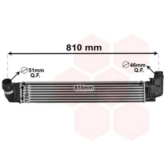 Intercooler DACIA DUSTER 2010->2018 Radiator intercooler 1,5DCi (655x106x80) Perioada 2010 2011 2012 2013 2014 2015 2016 2017